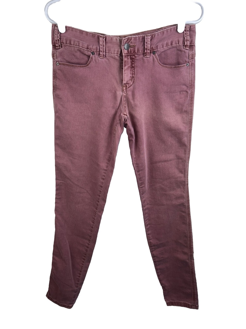 Free People Pants Jeans Women's Faded Rust Red Stretchy Size 27